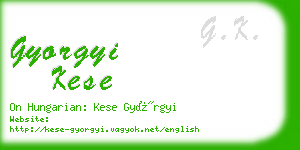 gyorgyi kese business card